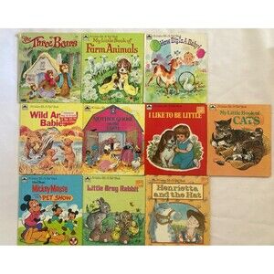 Lot of 10 Vintage Whitman Tell-a-Tale Books Children's Hard Cover Mickey Mouse